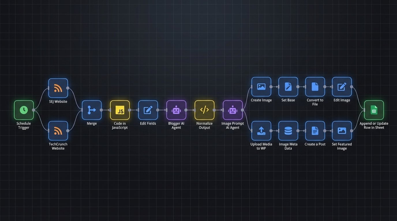 Autonomous blog publishing pipeline workflow screenshot